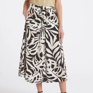 Tribal Ciara Pleated Linen Skirt Tropical Design XL